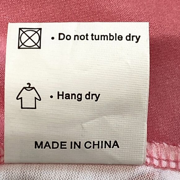 Blouse Womens Small Pink White Floral Top Long Sleeve Round Neck Curved Hemline - Picture 8 of 11